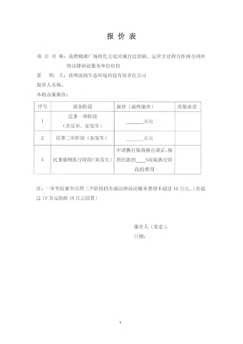 選聘桃源廣場特色文化區(qū)域打造招商、運(yùn)營全過程合作商合同糾紛法律訴訟服務(wù)單位的詢價(jià)函.pdf_page_8